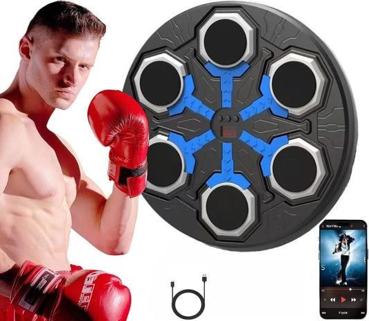 Music Boxing Machine, Music Punching Machine for Adults Kids, Smart Bluetooth Boxing Training Equipment with Gloves Wall Mounted, Workout Punching Machine for Home,Office and Gym
