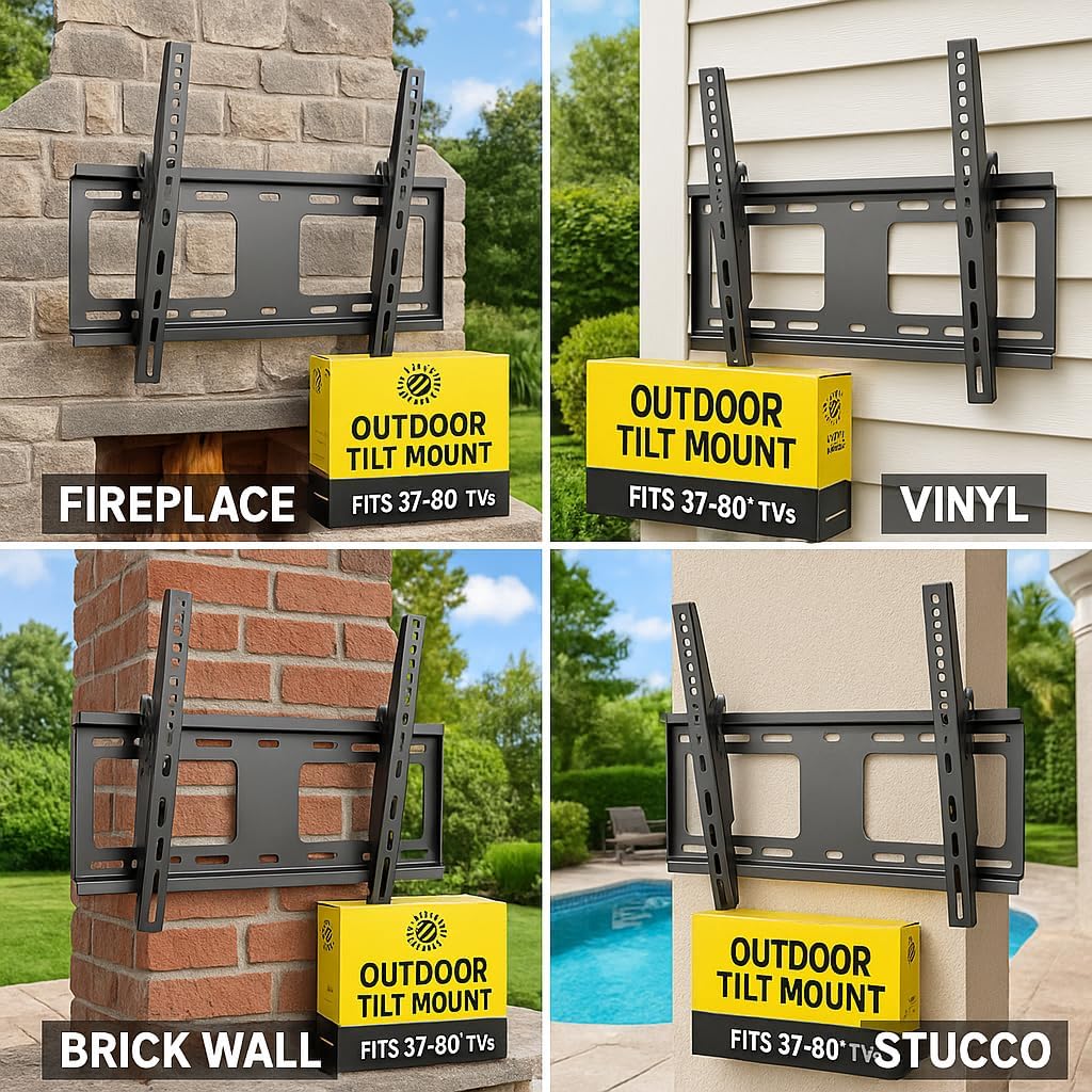 ZeboZap ZZTVC8022 Outdoor Flip Down Ceiling TV Mount | Gazebo TV Mount | Patio TV Mount | Pergola TV Mount | Pitched Roof | Height Adjustable | Under Cabinet| Holds 44lbs | Fits 17-in to 37-in | Black