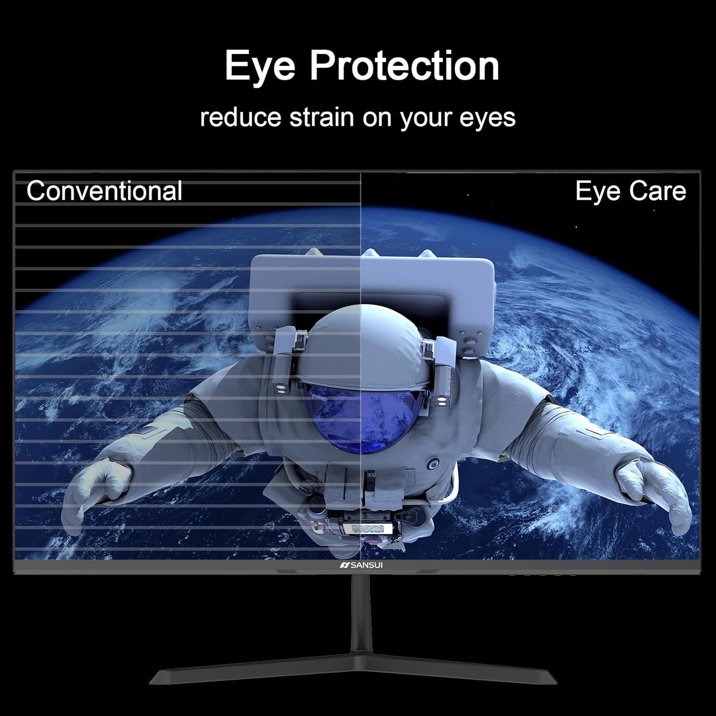 SANSUI 32 Inch Curved 240Hz Gaming Monitor with Speakers, High Refresh Rate FHD 1080P Gaming PC Monitor Curved 1500R, 1ms(MPRT), HDR, HDMI DP, Metal Stand, VESA Compatible (ES-G32C3F DP Cable Incl.)