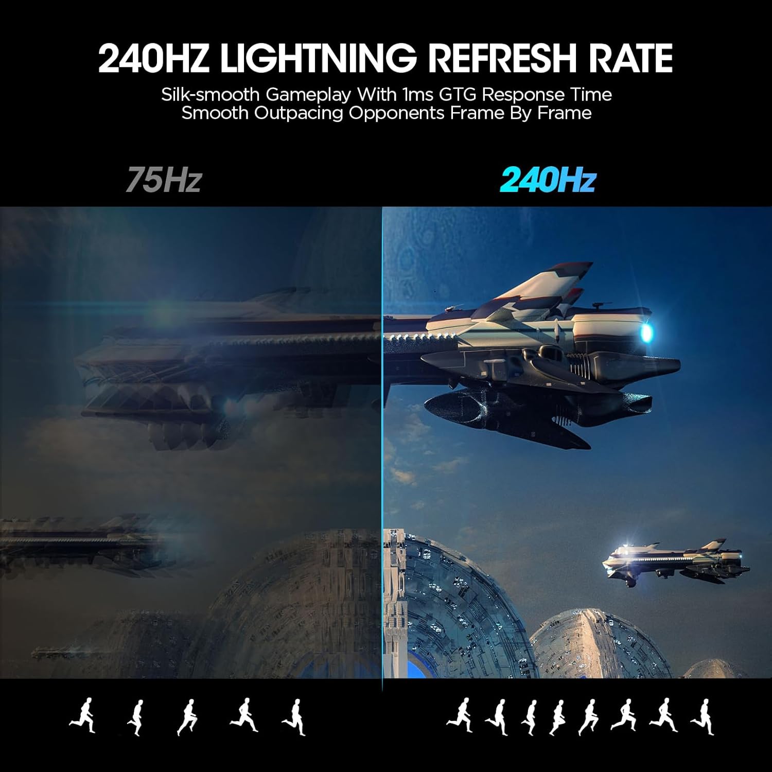 KOORUI 34-inch Ultrawide Curved WQHD 3440×1440 Gaming Monitor, 165Hz 144Hz Curved 1000R- PIP/PBP, 1ms(MPRT) with DisplayHDR 400, DCI-P3 90% Color Gamut, AdaptiveSync, HDMI/DisplayPort, 34E6UC - PuriLite