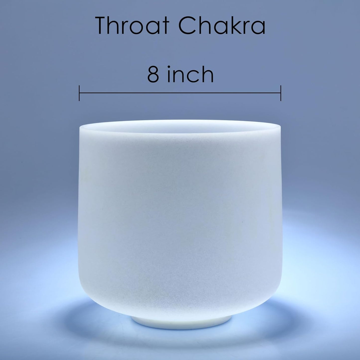 TOPFUND F Note Crystal Singing Bowl Heart Chakra 8 inch with Heavy Duty Carrying Case and Suede Striker