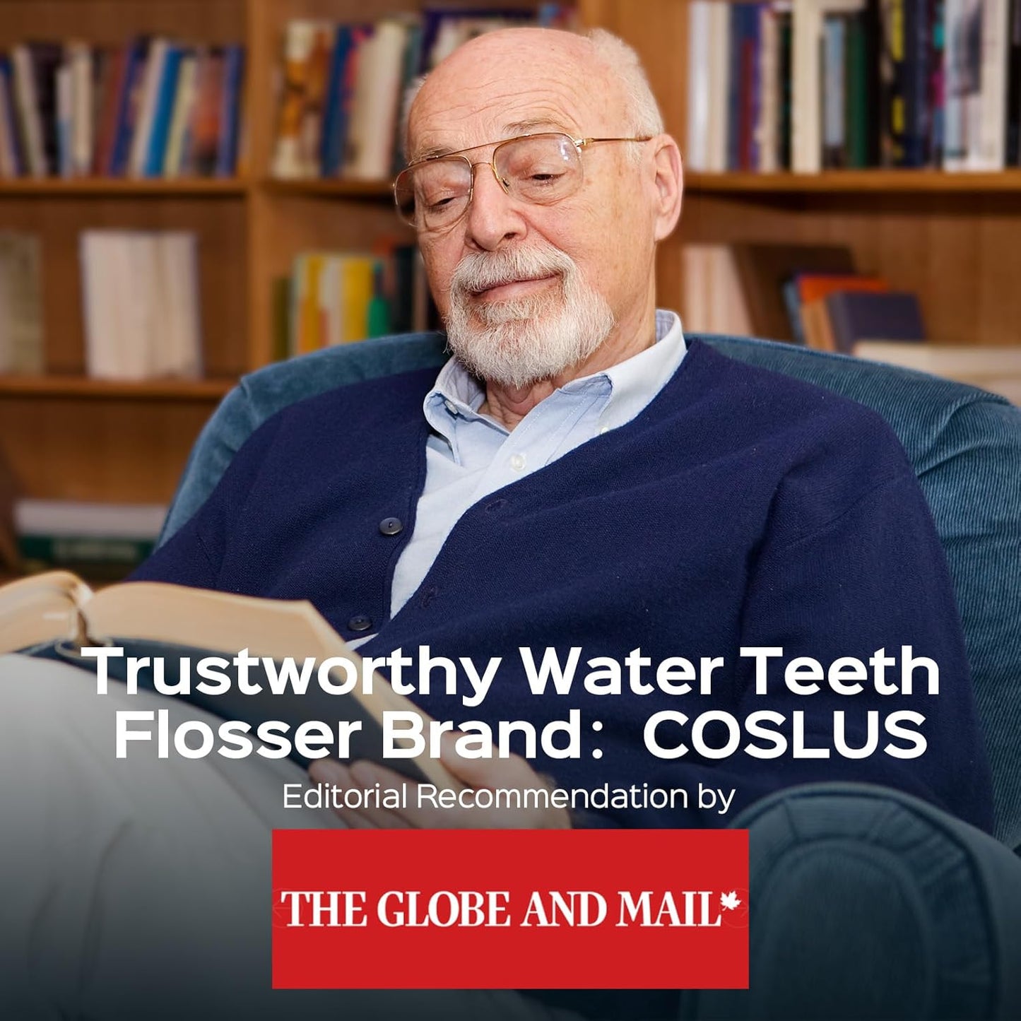 COSLUS Water Teeth Flosser: 300ML Cordless Electric Water Tooth Flossing Rechargeable IPX7 Waterproof Portable Travel Flossers Set for Teeth