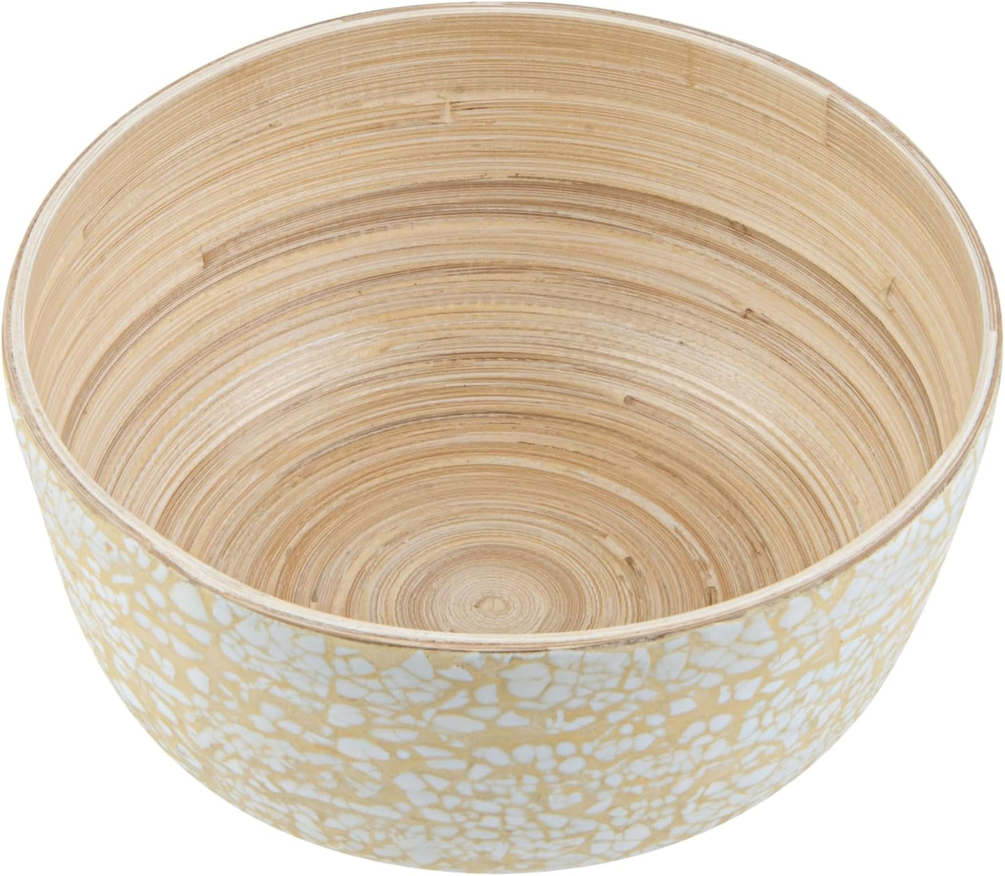 Restaurantware-Bambuddha 51 Ounce Extra Large Salad Bowl, 1 Heavy-Duty Round Salad Bowl - Sustainable, Reusable, Blue Bamboo Serving Dish, for Serving Salads, Fruits, and Appetizers