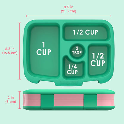 Bentgo Kids Prints (Unicorn) - Leak-Proof, 5-Compartment Bento-Style Kids Lunch Box - Ideal Portion Sizes for Ages 3 to 7 - BPA-Free and Food-Safe Materials
