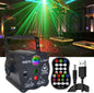 DJ Disco Light, Stage Party Lights, Rechargeable Laser Light Sound Activated RGB Led Flash Strobe Projector with Remote Control for Christmas Karaoke Pub KTV Bar Birthday Wedding