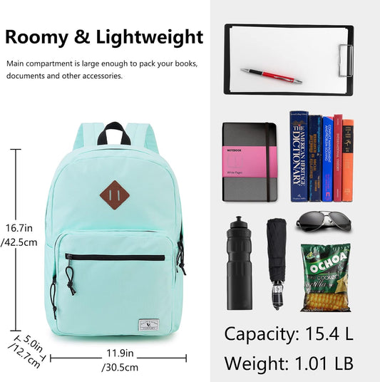 School Backpack for Kids,Lightweight Water Resistant Work Travel Backpack for Women Men Teens VONXURY - PuriLite