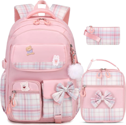 ACESAK Girls Backpack - 3PCS Backpack for Girls Cute School Backpacks for Girls Kindergarten