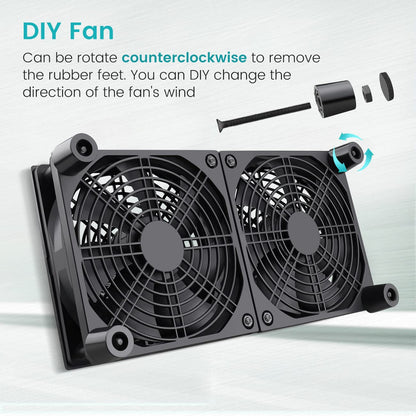 Wathai 140mm x 25mm USB Cooliing Fan 5V with Speed Control for Computer Case Receiver DVR Playstation Xbox PS4 Router Cabinet Cooling