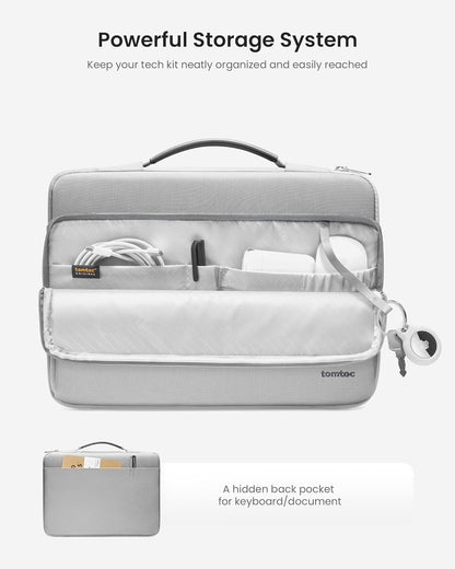 tomtoc 360 Protective Laptop Carrying Case for 16-inch New MacBook Pro M4/M3/M2/M1 Pro/Max 2024-2019, Water-Resistant Laptop Bag Sleeve with Accessory Pocket for The New Razer Blade 15