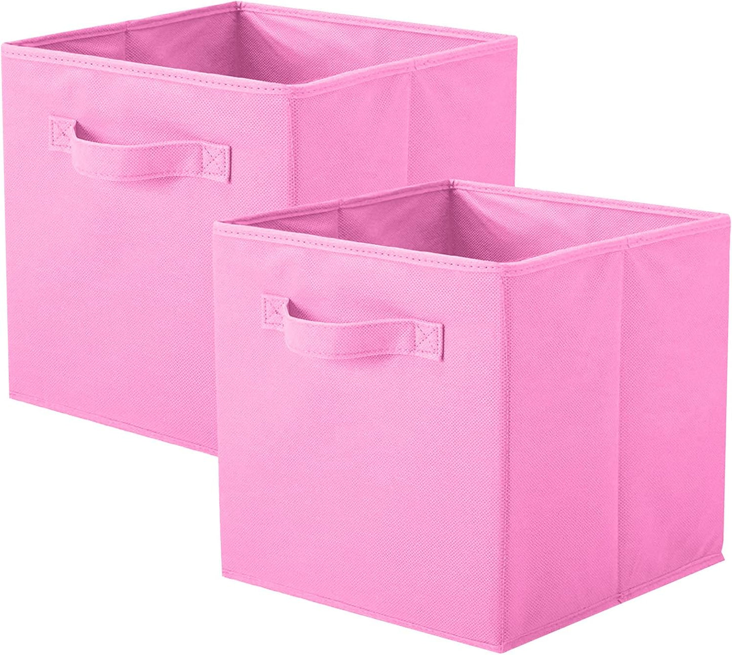 ShellKingdom Storage Bins, Foldable Fabric Storage Cubes And Cloth Organizer Drawer For Closet And Toys, 6 Pack (Lavender+Light Blue+Pink)