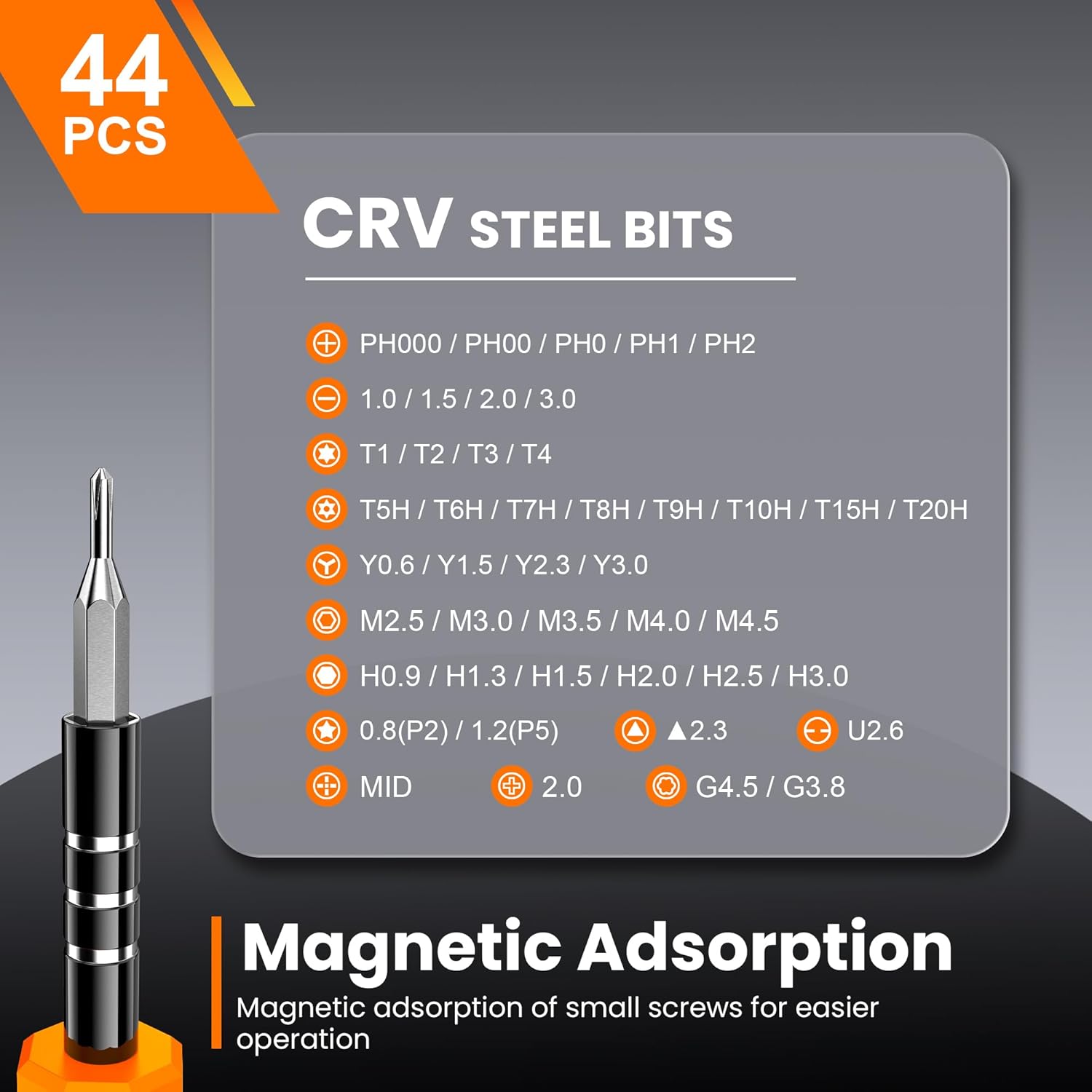 JOREST 59-in-1 Precision Screwdriver Set with Magnetic Torx Bits – Mini Electronics Repair Tool Kit - PuriLite
