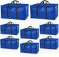Heavy Duty Moving Bags Set of 8 – Extra Large Storage Bags with Backpack Straps, Zippers and Handles for Moving, Travel, Dorm Rooms and Seasonal Storage - PuriLite
