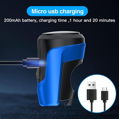 Electric Bike Horn with Control Buttons, Black, Waterproof Design