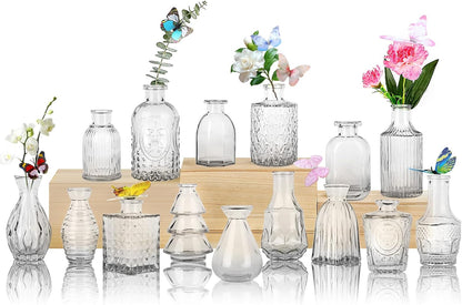 30 Pcs Mini Bud Vases As Wedding Centerpieces for Tables,Clear Bud Vases for Flowers,Small Flower Vases Suitable for Birthday Party,Anniversary,Wedding Reception,Baby Shower