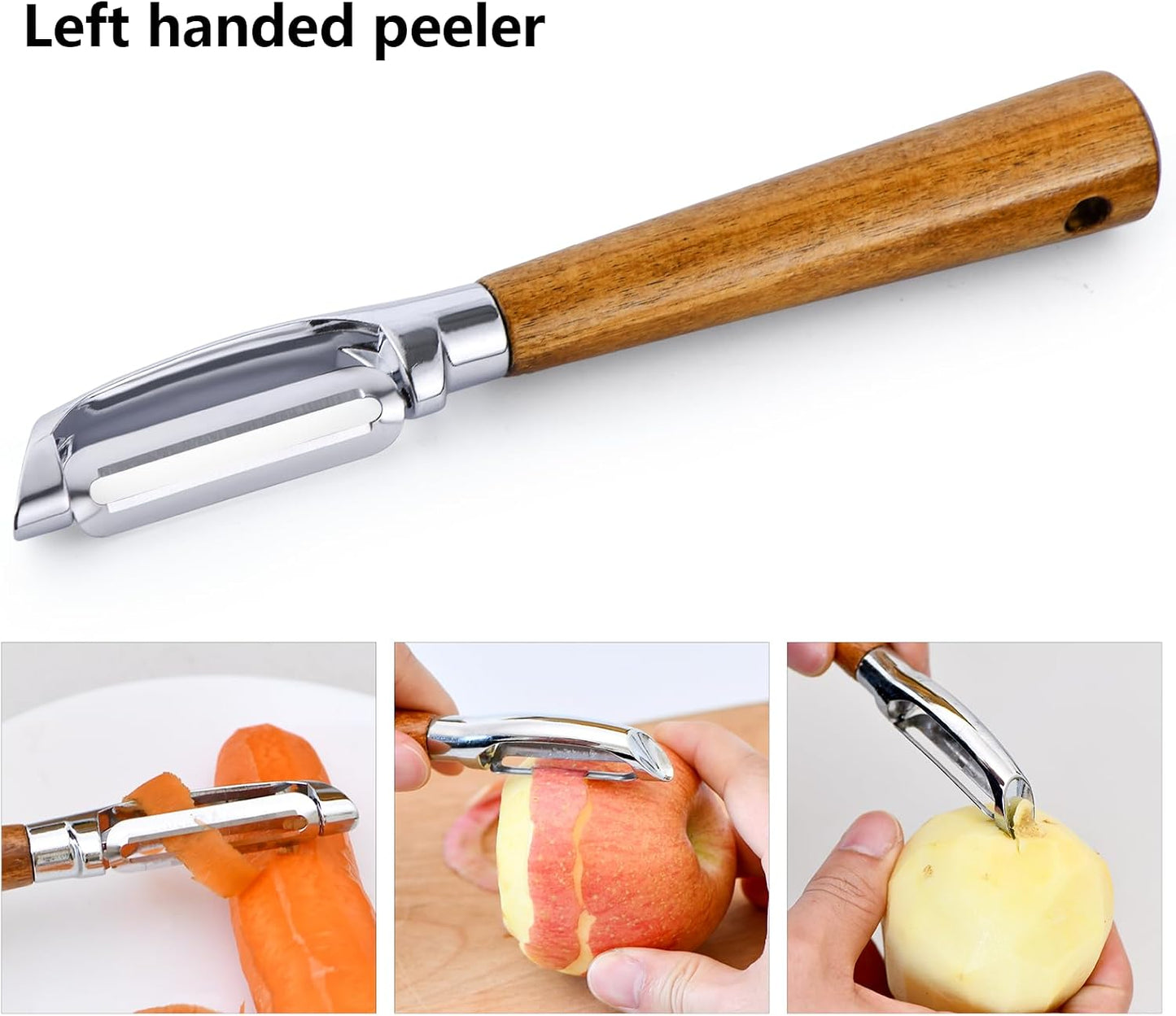 Left Handed Scissors, Kitchen Shears and Can Opener, Peeler Set (4 in 1) | Lefty Tools Utensils， for Left Hand People/Adults， Kitchen Poultry Shears