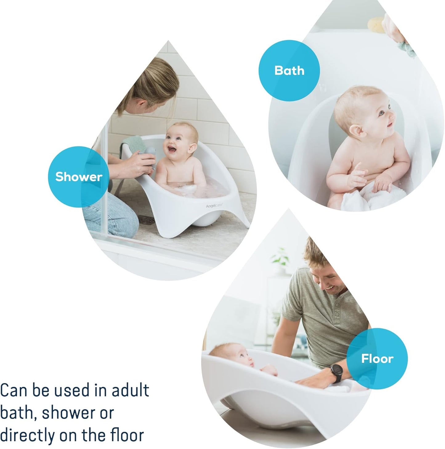 Angelcare 2-in-1 Baby Bathtub | Ideal for Infants, Babies, and Newborns | 0-12 Months or Up to 26 Pounds, Made in Canada