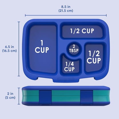 Bentgo Kids Prints (Unicorn) - Leak-Proof, 5-Compartment Bento-Style Kids Lunch Box - Ideal Portion Sizes for Ages 3 to 7 - BPA-Free and Food-Safe Materials