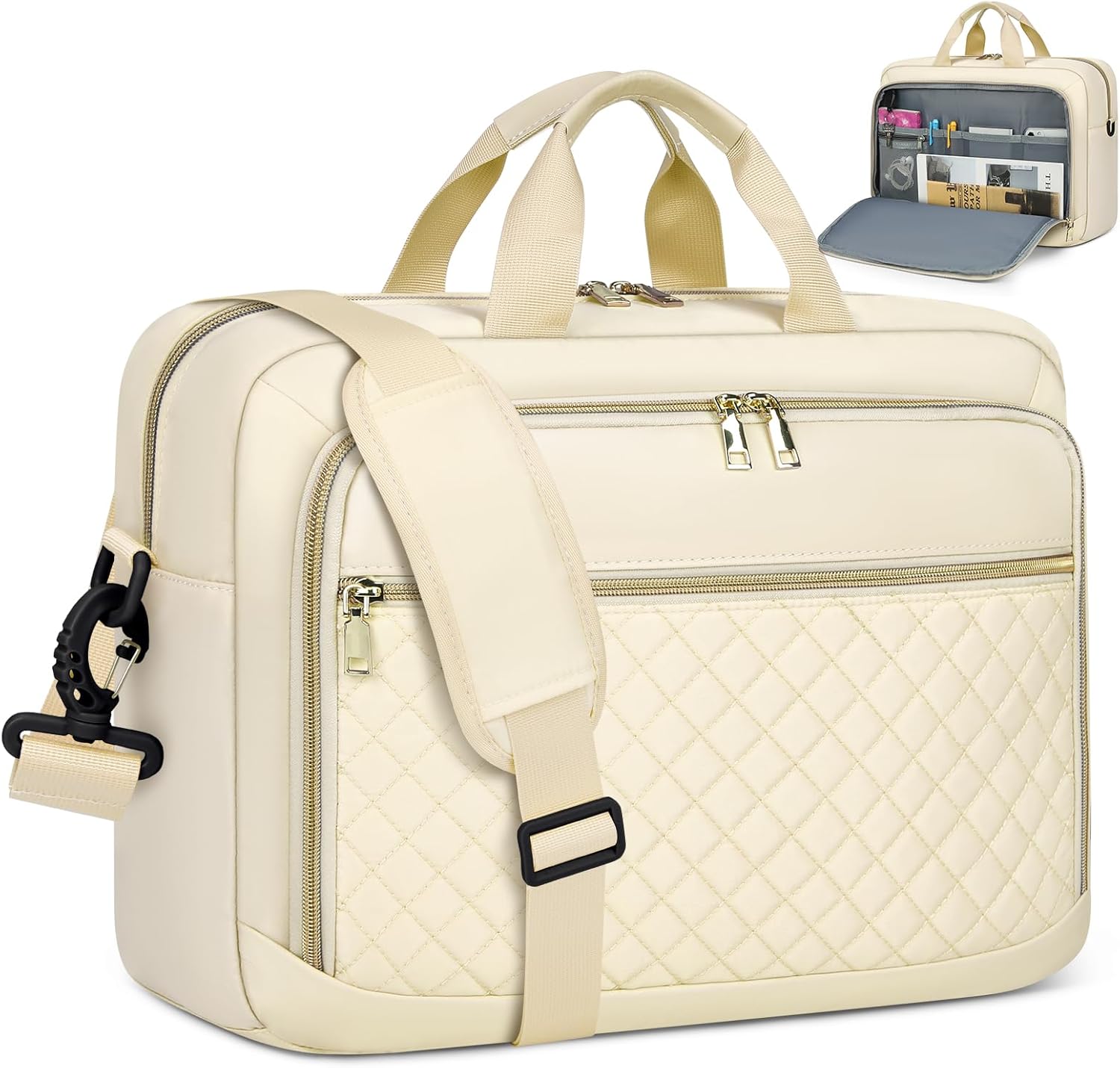 Laptop Bag 17 Inch Laptop Briefcase for Women Waterproof Computer Messenger Bag Professional Laptop Case for Business Work - PuriLite