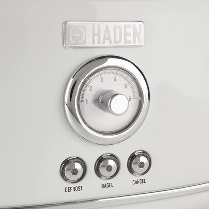 Haden Dorset 75083 Stainless Steel 1500W Retro Toaster 4 Slice Wide Slot w/Removable Crumb Tray and Settings, Black/Copper Toasters w/Adjustable Browning Control, Smart Toaster
