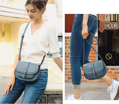 Crossbody Bags for Women Small Over the Shoulder Saddle Purses and Boho Cross body Handbags,Vegan Leather