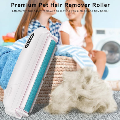 Garstor Pet Hair Remover Roller, Reusable Lint Roller for Pet Hair, Cat Dog Hair Remover for Furniture, Sofa, Carpet, Bedding, Self Clean Lint Roller-Blue