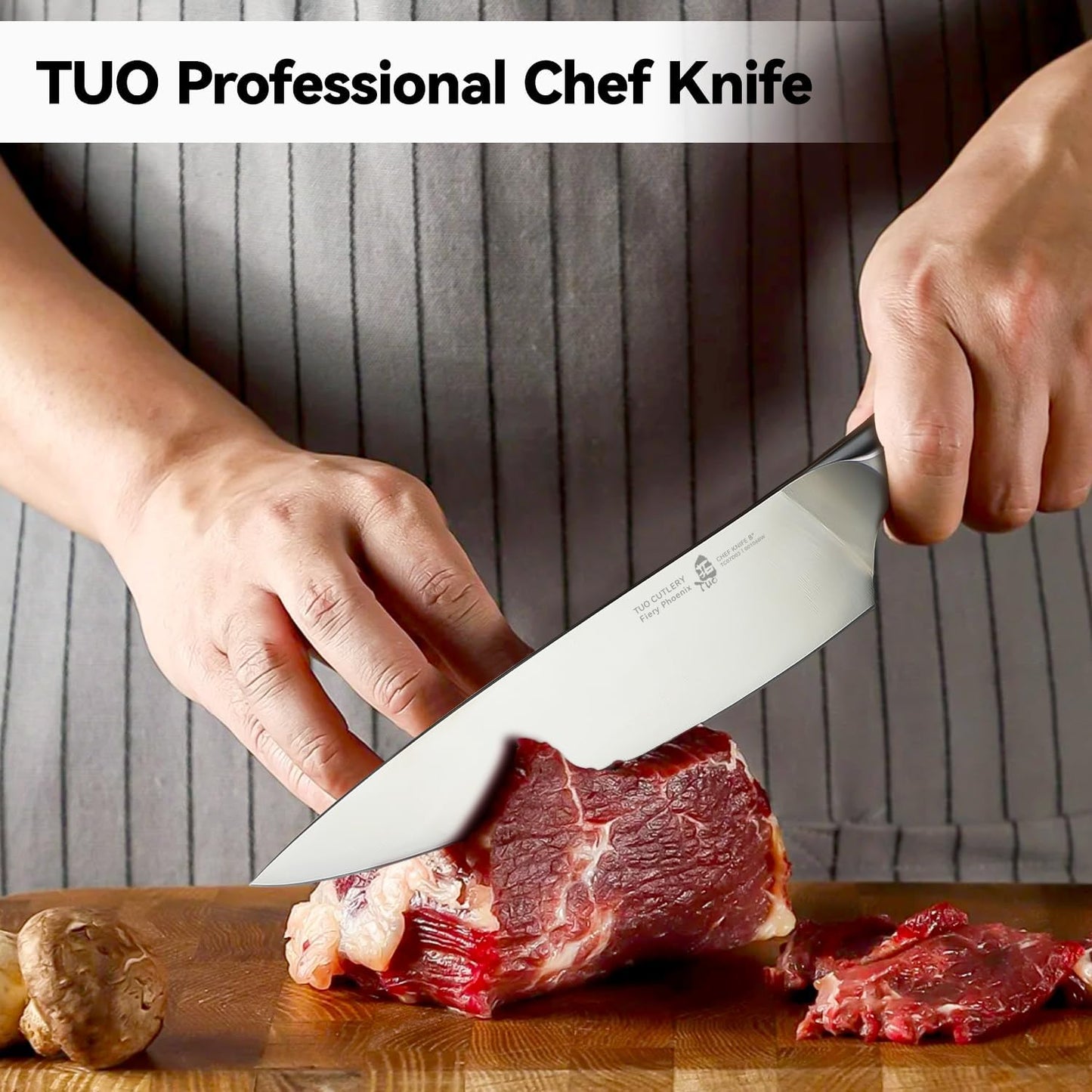 TUO Boning Knife - Razor Sharp Fillet Knife - High Carbon German Stainless Steel Kitchen Cutlery - Pakkawood Handle - Luxurious Gift Box Included - 7 inch - Fiery Phoenix Series