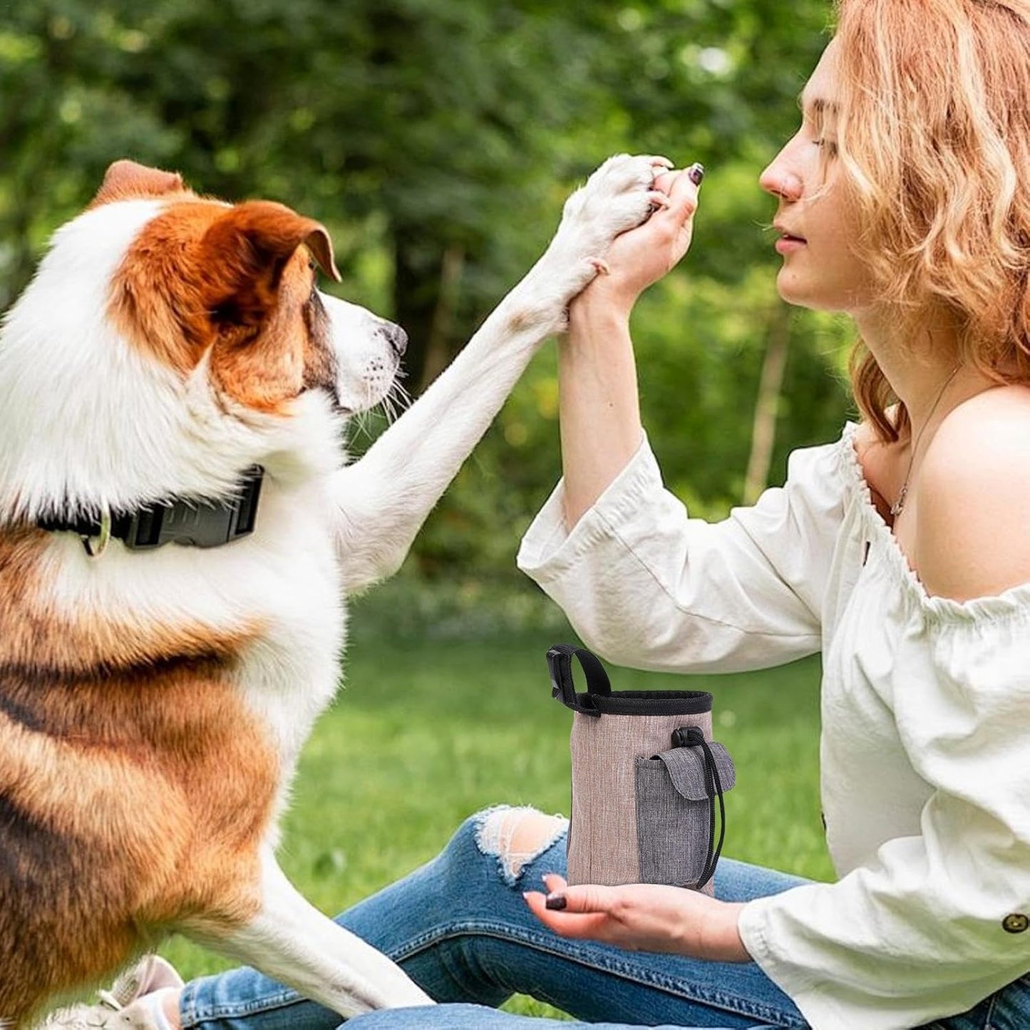 Dog Treat Pouch Bag | Portable Dog Treat Snack Bag Pouch | Dog Treat Carrier Holder, Treat Storage Holder for Travel Dog Walking Puppy Training