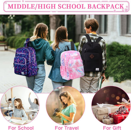 School Backpack for Men Women,Vaschy Lightweight School Bag Bookbag Casual Daypack for High School/College/Teens/Travel/Work