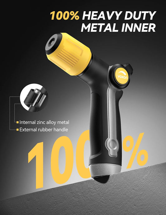 VOXON Garden Hose Nozzle Full Metal with Thumb Flow Control, High Pressure