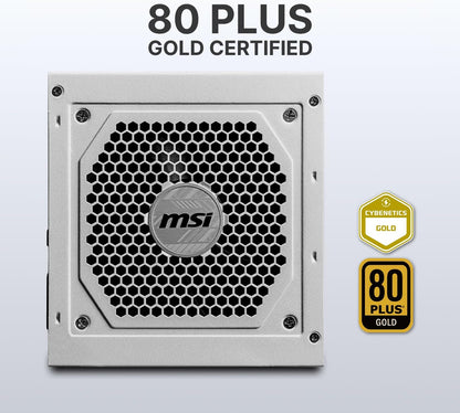 MSI MAG A750GL PCIE 5 Gaming Power Supply - Full Modular - 80 Plus Gold Certified 750W - Compact Size - ATX PSU - PuriLite