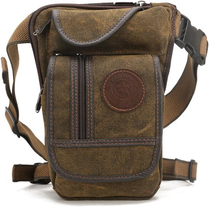 Motorcycle Drop Leg Bag Nylon Waist Pack for Men Women Travel Hiking Tactical Cycling Bike Ride Riding Crossbody Shoulder Fanny Pouch