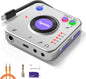 Synido Audio Interface for Music Recording with Instrument Amplification Control, 24bit/96kHz, Portable HiFi Audio Interface, Comes with USB-C, Lightweight Audio Adapter for