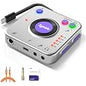 Synido Portable Guitar Audio Interface with USB-C 24bit, 48kHz Mini Interface for DJ Audio Output, Recording Music and Live Streaming with Instrument Input and Headphone Monitoring