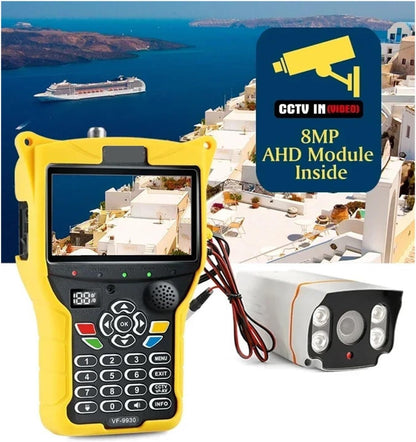 VF-9930 DVBS2/T/T2/C Satellite TV Finder 4.3 Inch High Resolution LCD Screen Signal Finder for Dish Network Directv