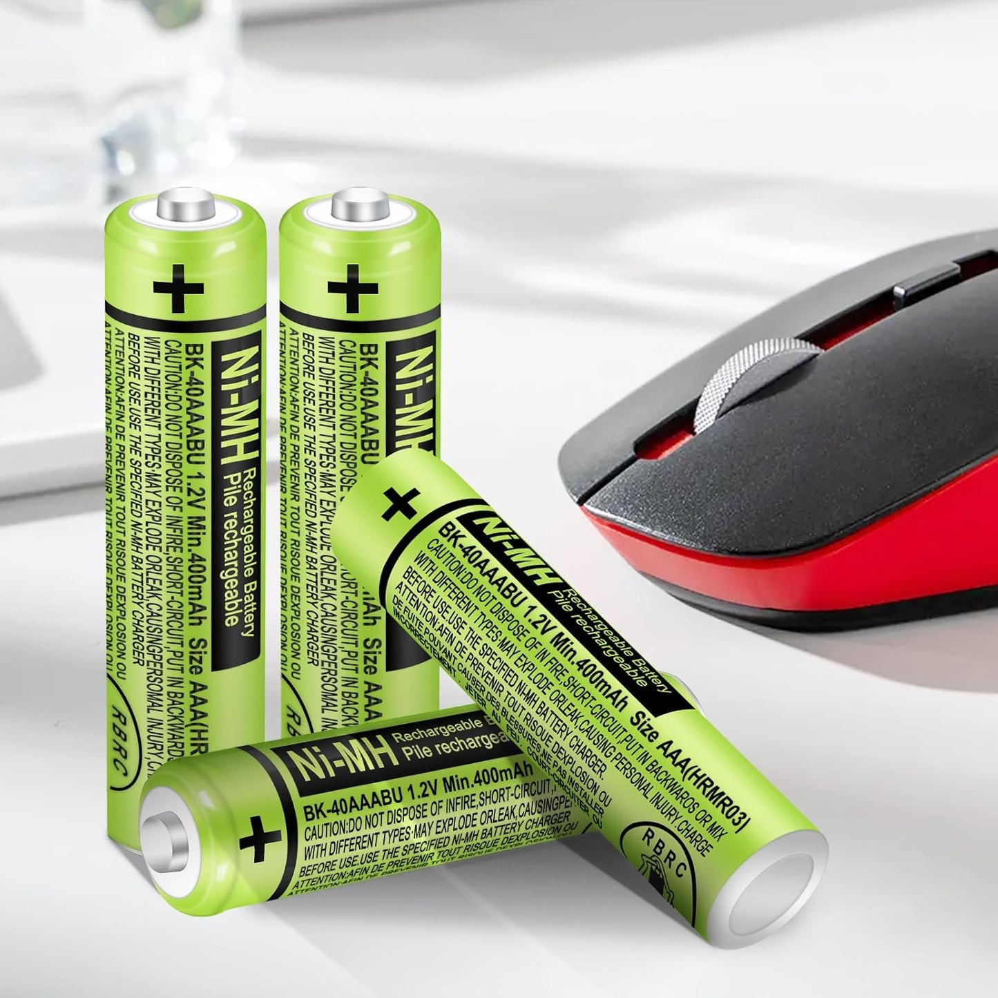 6 Pack BK-40AAABU Ni-MH AAA Rechargeable Battery for Panasonic,1.2v 400mah Rechargeable AAA Batteries Panasonic Cordless Phones, Electronics,Remote Controls