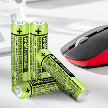 6 Pack BK-40AAABU Ni-MH AAA Rechargeable Battery for Panasonic,1.2v 400mah Rechargeable AAA Batteries Panasonic Cordless Phones, Electronics,Remote Controls