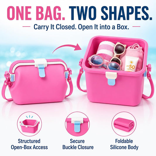 Women's large Jelly Bean Color Silicone Waterproof Beach Tote Bag