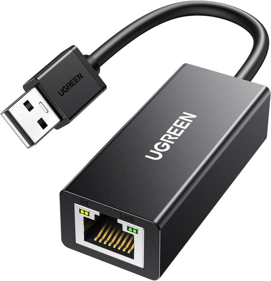 UGREEN Ethernet Adapter USB 2.0 to 10 100 Network RJ45 LAN Wired Adapter for Switch, MacBook, Chromebook, Windows 11, 10, 8.1, Mac OS, Surface Pro, Linux ASIX AX88772 Chipset