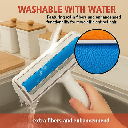 Pet Hair Remover Roller, Reusable Animal Hair Removal Brush for Dogs and Cats, Self Clean Pet Fur from Carpet, Furniture, Rugs, Laundry, Clothes and Bedding, Sofa (Red)