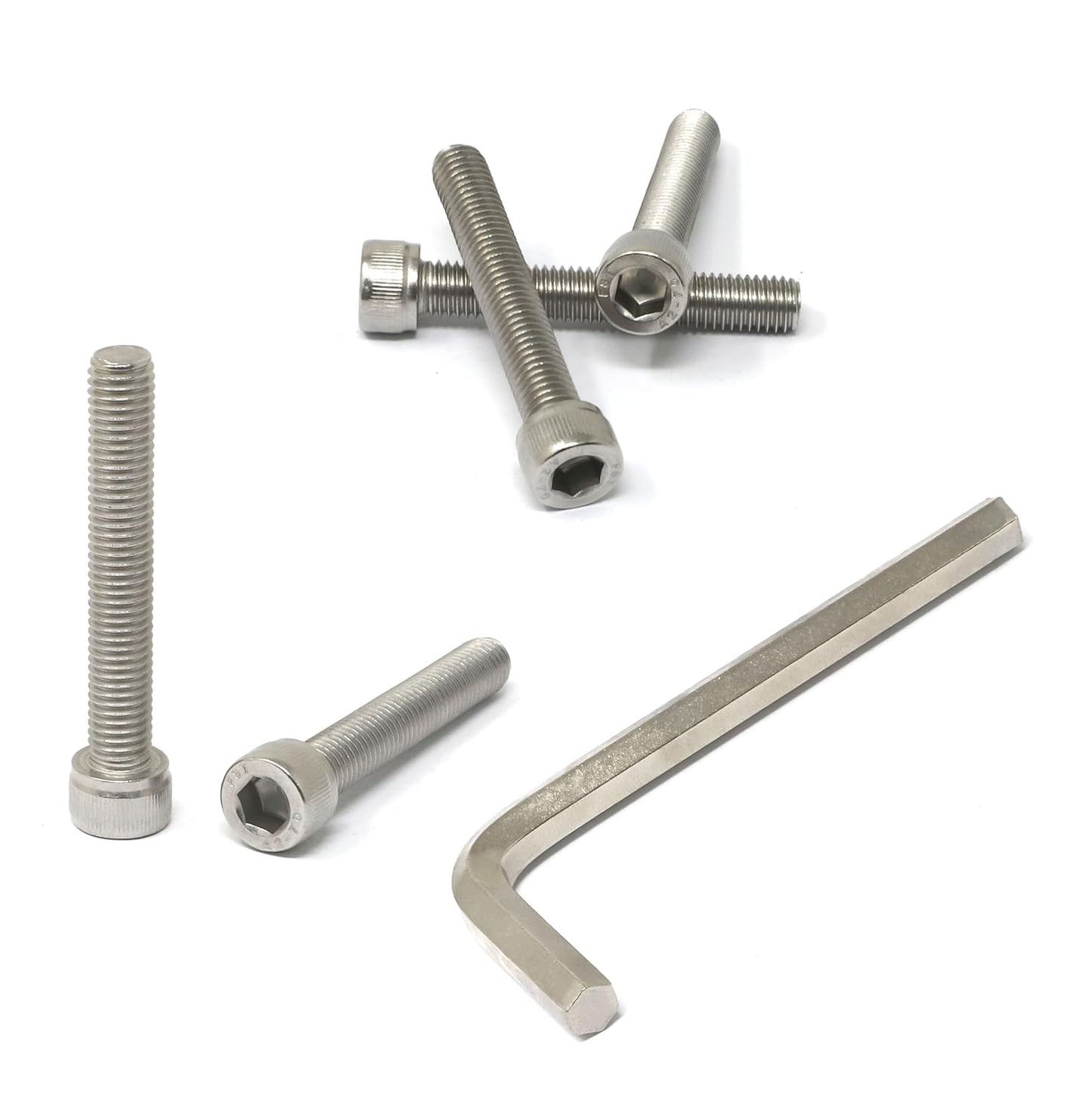 iexcell 25 Pcs M6 x 20mm Thread Pitch 1 mm Stainless Steel 304 Hex Socket Head Cap Screws Bolts Kit