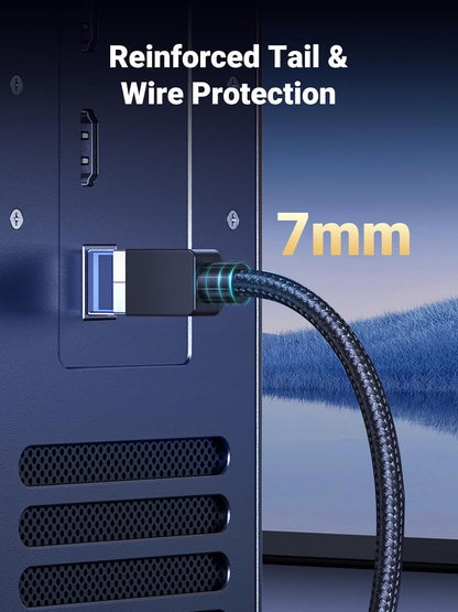 UGREEN Cat 8 Ethernet Cable 3FT, High Speed Braided 40Gbps 2000Mhz Network Cord Cat8 RJ45 Shielded Indoor Heavy Duty LAN Cables Compatible for Gaming PC PS5 PS4 PS3 Xbox Modem Router 3FT