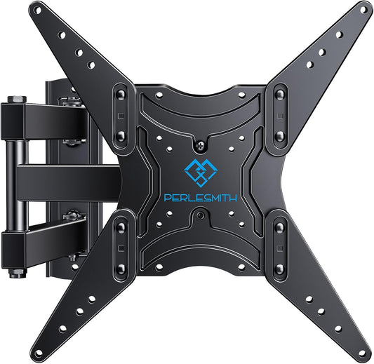 PERLESMITH Full Motion TV Wall Mount for 26-60 Inch Flat, Curved, LED, LCD, OLED, 4K TVs with Tilt, Swivel, Extension, Level, Articulating Arms TV Bracket VESA 400x400, Corner TV Mount up to 77 lbs
