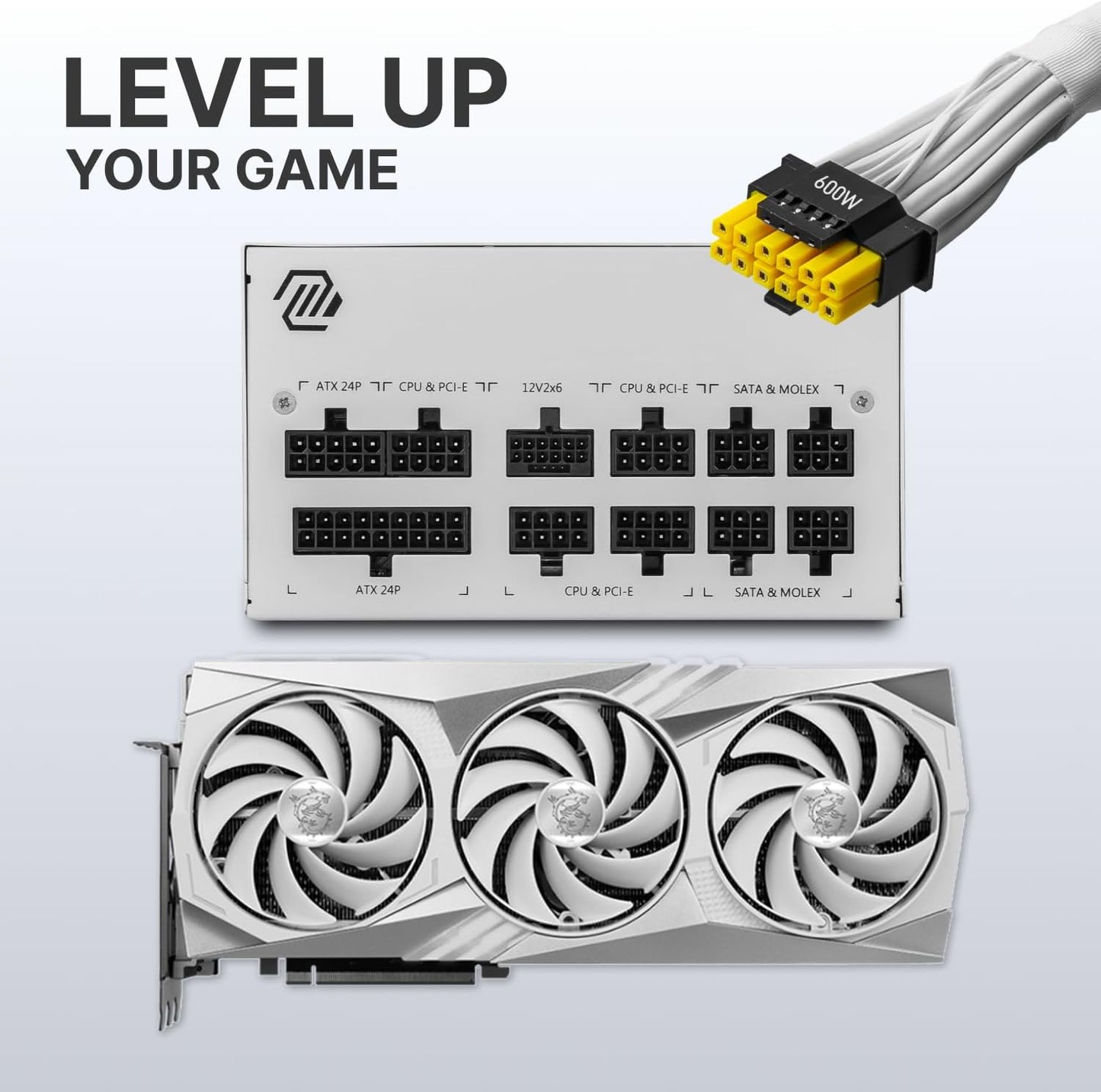 MSI MAG A750GL PCIE 5 Gaming Power Supply - Full Modular - 80 Plus Gold Certified 750W - Compact Size - ATX PSU - PuriLite