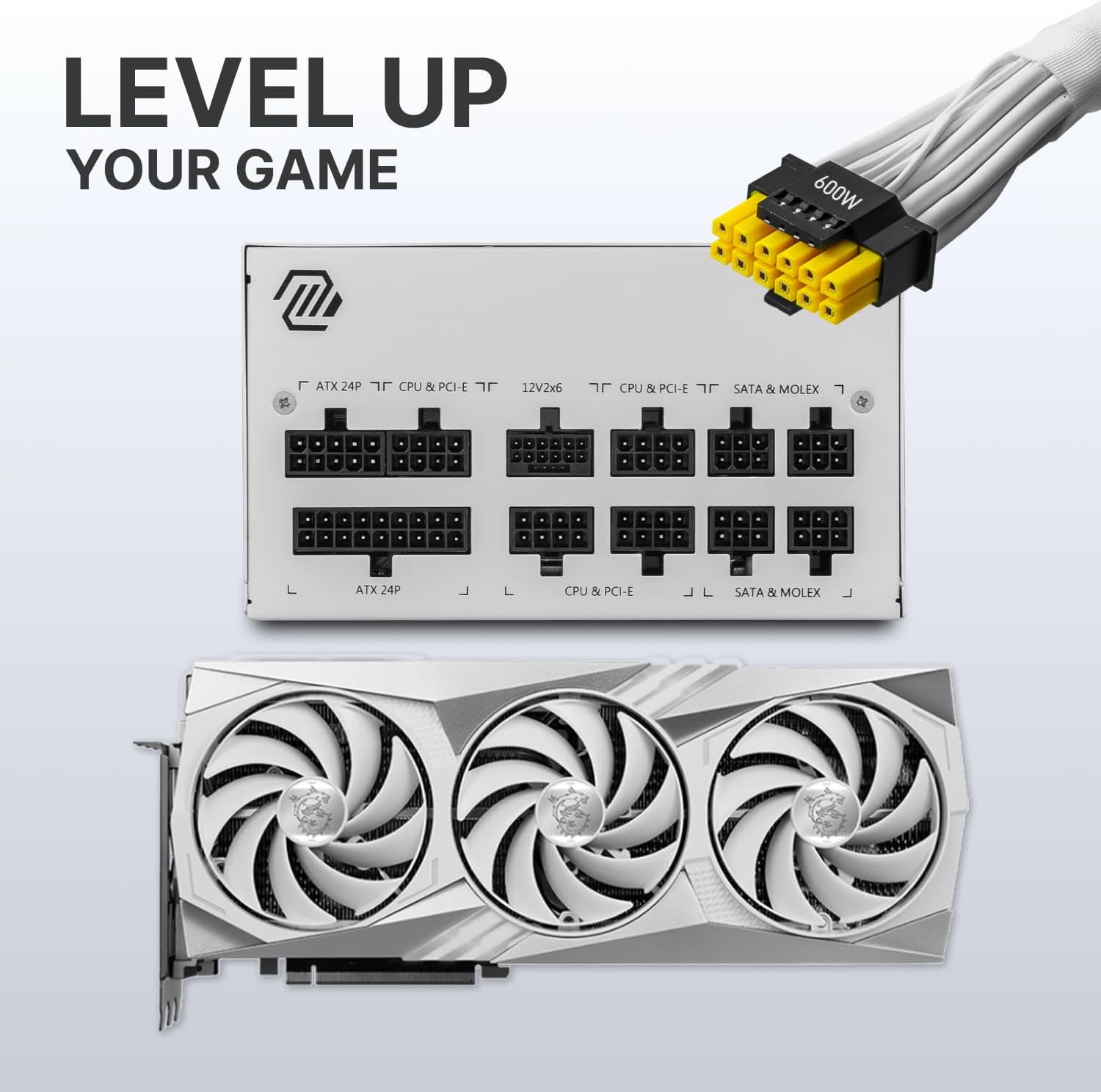 MSI MAG A750GL PCIE 5 Gaming Power Supply - Full Modular - 80 Plus Gold Certified 750W - Compact Size - ATX PSU - PuriLite