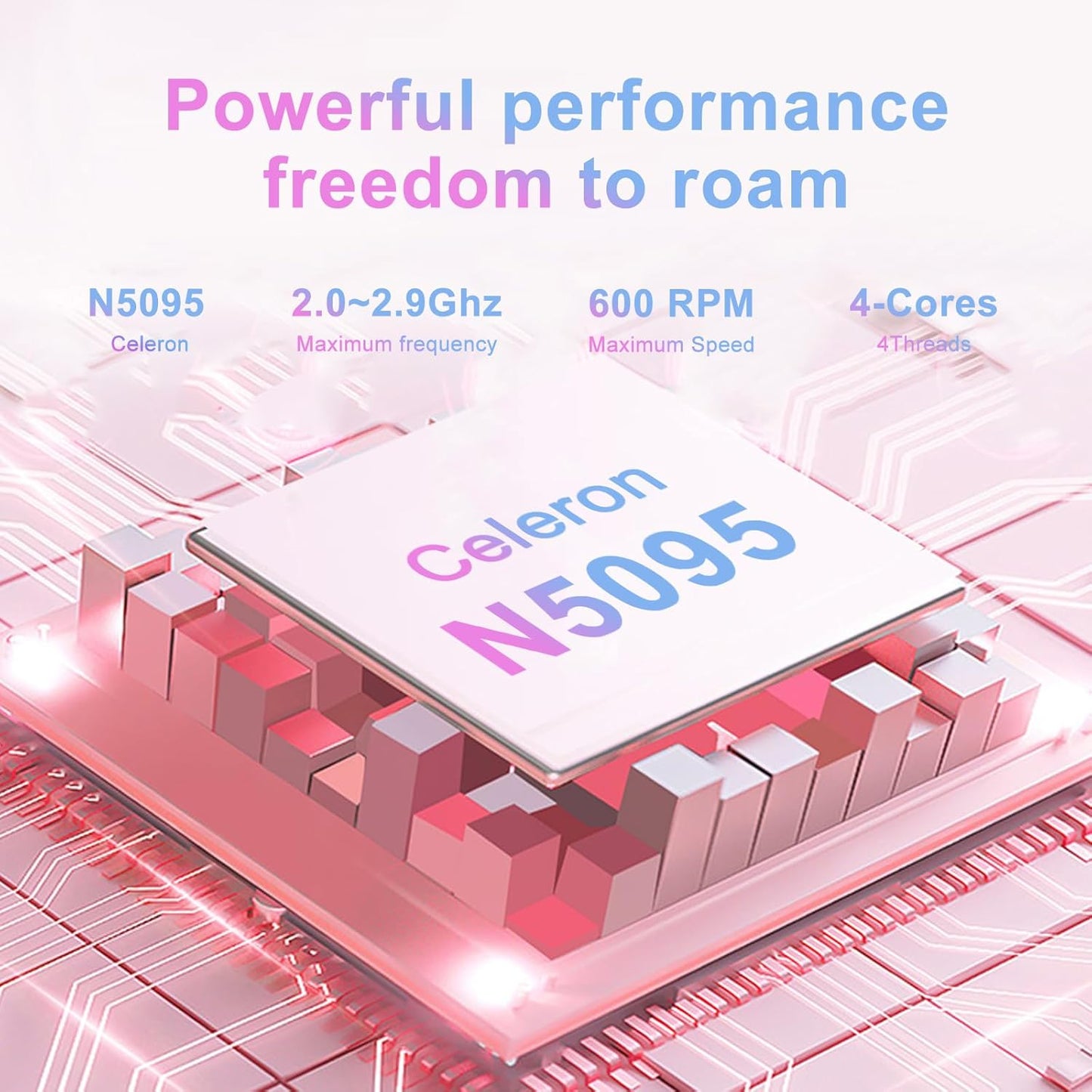 NOTODD Laptop 16" 12GB LPDDR4 512GB SSD Celeron N5095 Up to 2.9Ghz Quad-Core Win 11 PC 1920*1200 2K Screen Dual WIFI Support 2.5" HDD 1TB SSD Expand with Cooling Fan Numeric Keypad for Business-Blue