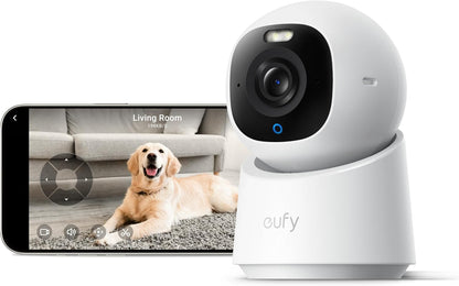 eufy Indoor Cam E30 | 4K UHD Smart Indoor Security Camera with 360° Pan & Tilt, AI Detection & Color Night Vision