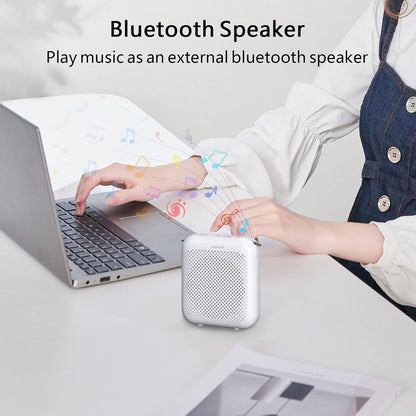 NORWII Mini Voice Amplifier S358 Portable 4000mAh Rechargeable with Wired Microphone Headset & Waistband, Personal Microphone and Speaker for Teachers Tour Guides ect. (Black)