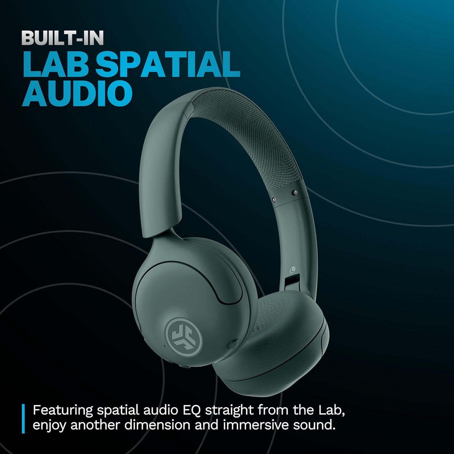 JLab Go Lux ANC Wireless Headphones, Cloud White, Hybrid Active Noise Cancelling, Premium On-Ear Bluetooth Headset, Customizable Sound, Be Aware Mode, Cloud Foam Comfort, Multipoint Connection