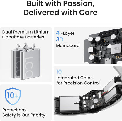 KIWI design K4 Boost Battery Head Strap for Meta Oculus Quest 3/3S, Adjustable VR Headband Accessories with Dual Charge, Extend Playtime & Reduce Facial Stress