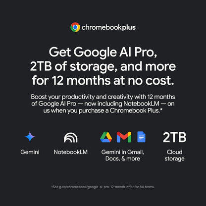 Acer Chromebook Plus Laptop with Google AI | 14" WUXGA 1920 x 1200 IPS Touch Display | AMD Ryzen 3 7320C | 8GB LPDDR5X | 128GB eMMC | Wi-Fi 6E | Chrome OS | CB514-3HT-R8RB